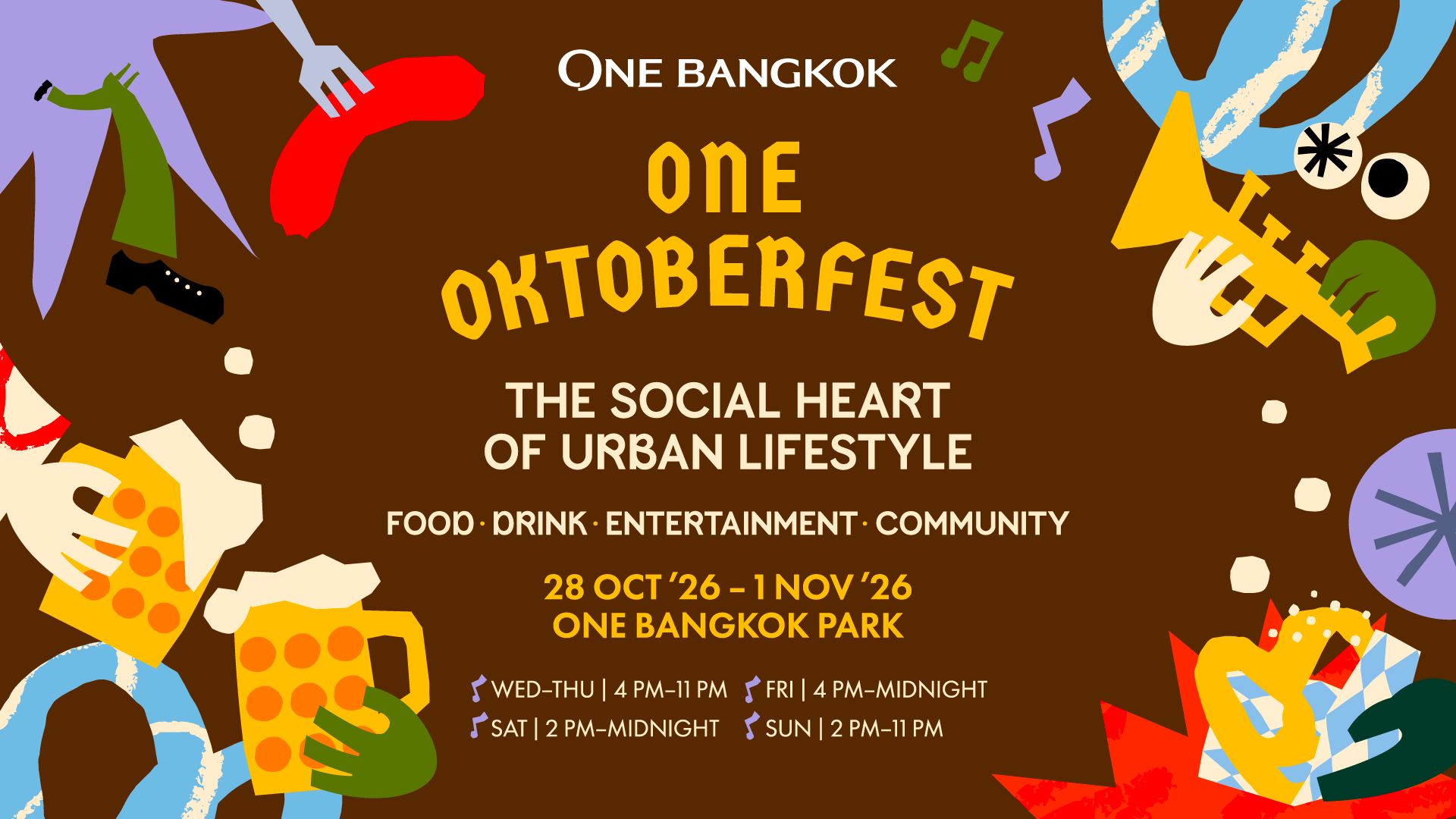 วัน แบงค็อก ชวนเช็กอิน “ONE OKTOBERFEST” 28 ต.ค. – 1 พ.ย. นี้ จัดเต็มอาหารนานาชาติ เครื่องดื่ม และศิลปินดังตลอดงาน