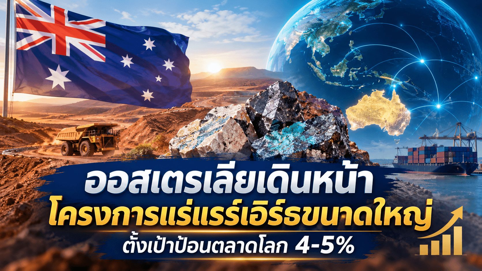 "ออสเตรเลีย" เดินหน้า! โครงการแร่แรร์เอิร์ธขนาดใหญ่ ตั้งเป้าป้อนตลาดโลก 4-5%