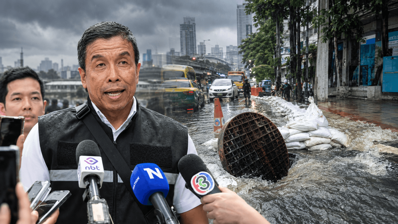 “ชัชชาติ” ย้ำ! กทม.รับมือฝนหนัก แยกจัดการ “น้ำฝน–น้ำเหนือ” เฝ้าจุดเสี่ยง